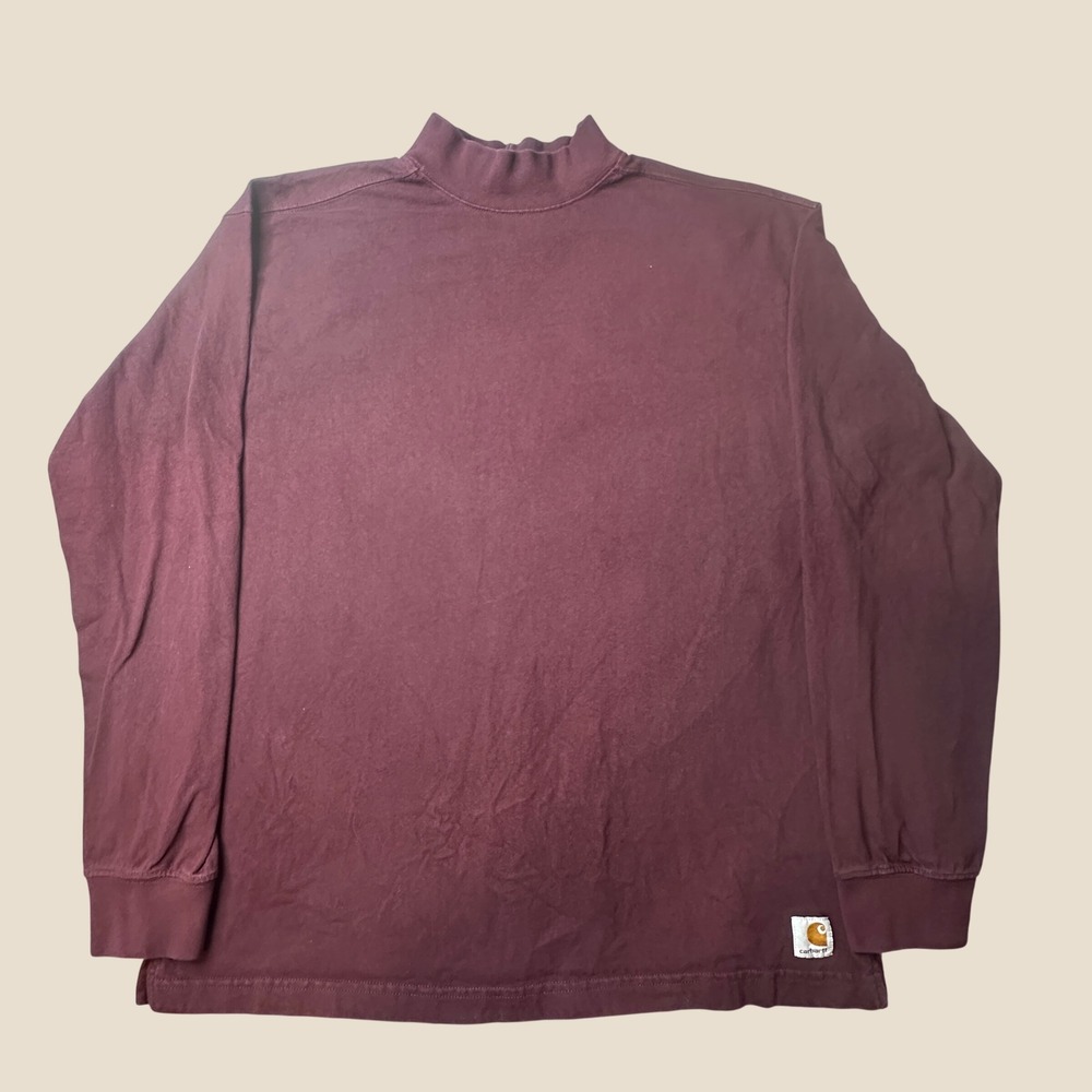 Carhartt Shirt Mens XL K203 PRT Port Mock Neck Long Sleeve Cotton Solid
